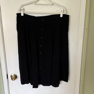 Elegant Black Button-Down Skirt